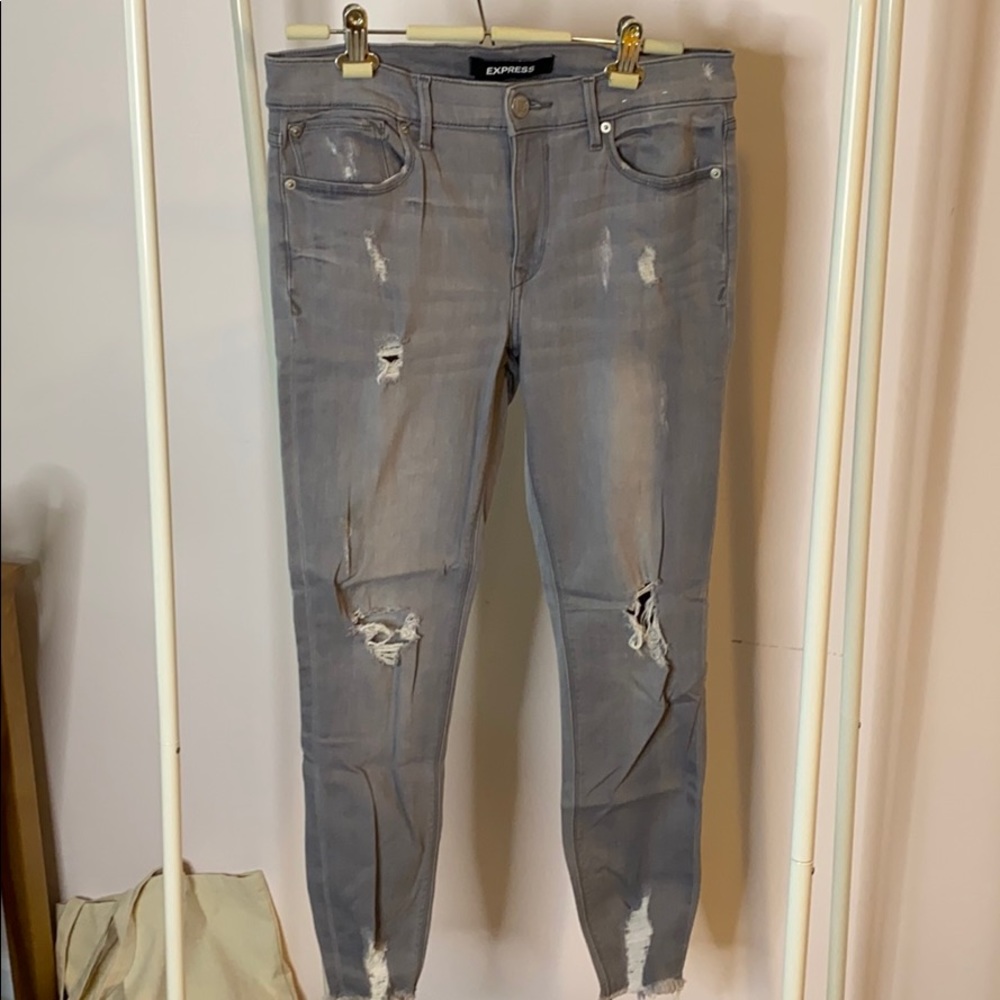 Express gray legging jeans size 10R